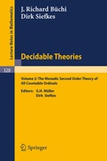 Cover: Decidable Theories - Springer
