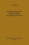 Cover: Integral Geometry and Inverse Problems for Hyperbolic Equations - Springer