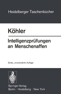 Abbildung von: Intelligenzprüfungen an Menschenaffen - Springer