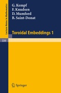 Cover: Toroidal Embeddings 1 - Springer