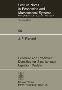 Enlarge image Cover: Posterior and Predictive Densities for Simultaneous Equation Models - Springer