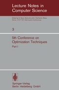 Cover: Fifth Conference on Optimization Techniques. Rome 1973 - Springer
