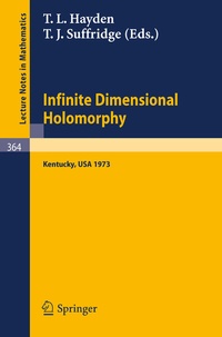 Abbildung von: Proceedings on Infinite Dimensional Holomorphy - Springer