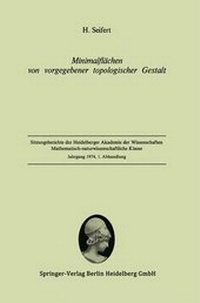 Abbildung von: Minimalflachen Von Vorgegebener Topologischer Gestalt - Springer