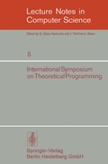 Cover: International Symposium on Theoretical Programming - Springer