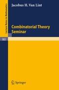 Cover: Combinatorial Theory Seminar Eindhoven University of Technology - Springer