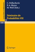 Cover: S&eacute;minaire de Probabilit&eacute;s VIII - Springer