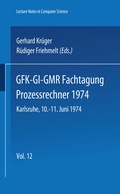 Cover: Fachtagung Prozessrechner 1974 - Springer