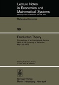 Cover: Production Theory - Springer