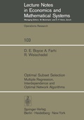 Cover: Optimal Subset Selection - Springer