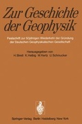 Cover: Zur Geschichte Der Geophysik - Springer