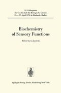 Cover: Biochemistry of Sensory Functions - Springer