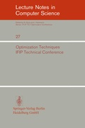 Cover: Optimization Techniques - Springer
