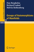 Cover: Groups of Automorphisms of Manifolds - Springer