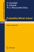 Cover: Probability Winter School - Springer