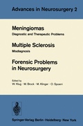 Cover: Meningiomas. Multiple Sclerosis. Forensic Problems in Neurosurgery - Springer