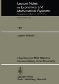 Cover: Objectives and Multi-Objective Decision Making Under Uncertainty - Springer