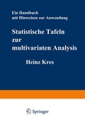 Cover: Statistische Tafeln zur multivariaten Analysis - Springer