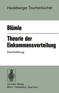 Cover: Theorie der Einkommensverteilung - Springer