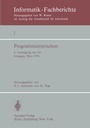Cover: Programmiersprachen - Springer