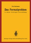 Cover: Das Fermatproblem in seiner bisherigen Entwicklung - Springer