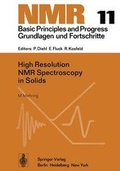 Cover: High Resolution NMR Spectroscopy in Solids - Springer