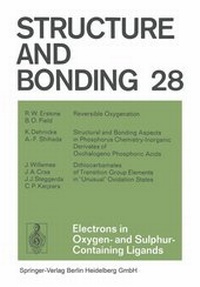 Enlarge image Cover: Electrons in Oxygen- and Sulphur Containing Ligands - Springer