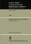 Cover: Multiple Criteria Decision Making - Springer
