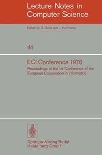 Enlarge image Cover: ECI Conference 1976 - Springer