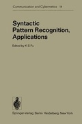 Cover: Syntactic Pattern Recognition, Applications - Springer
