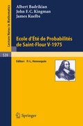 Cover: Ecole d'Ete de Probabilites de Saint-Flour V, 1975 - Springer