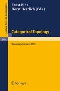 Cover: Categorical Topology - Springer