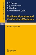 Cover: Nonlinear Operators and the Calculus of Variations - Springer