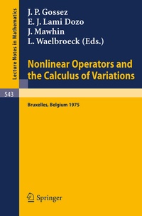 Abbildung von: Nonlinear Operators and the Calculus of Variations - Springer