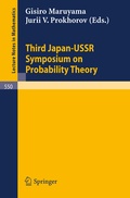 Cover: Proceedings of the Third Japan-USSR Symposium on Probability Theory - Springer