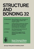 Cover: Novel Chemical Effects of Electronic Behaviour - Springer