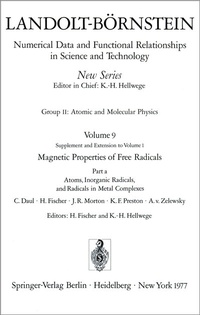 Abbildung von: Atoms, Inorganic Radicals and Radicals in Metal Complexes / Atome, anorganische Radikale und Radikale in Metallkomplexen - Springer