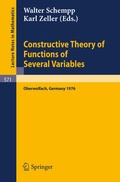 Cover: Constructive Theory of Functions of Several Variables - Springer