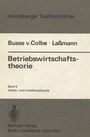 Cover: Betriebswirtschaftstheorie - Springer