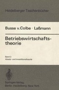 Cover: Betriebswirtschaftstheorie - Springer