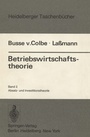 Cover: Betriebswirtschaftstheorie - Springer