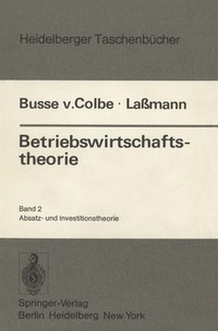 Enlarge image Cover: Betriebswirtschaftstheorie - Springer