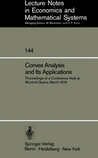 Enlarge image Cover: Convex Analysis and Its Applications - Springer