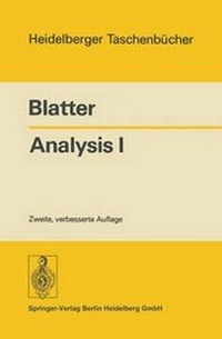 Enlarge image Cover: Analysis I - Springer