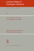 Cover: Matrix Eigensystem Routines - EISPACK Guide Extension - Springer