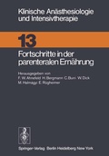 Cover: Fortschritte in der parenteralen Ern&auml;hrung - Springer