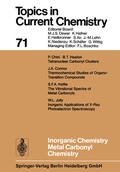 Cover: Inorganic Chemistry Metal Carbonyl Chemistry - Springer