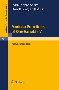 Enlarge image Cover: Modular Functions of One Variable V - Springer