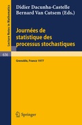 Cover: Journees de Statistique des Processus Stochastiques - Springer