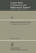 Cover: Multiple Criteria Problem Solving - Springer